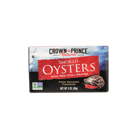 Crown Prince Smoked Oysters with Red Chili Peppers 85g