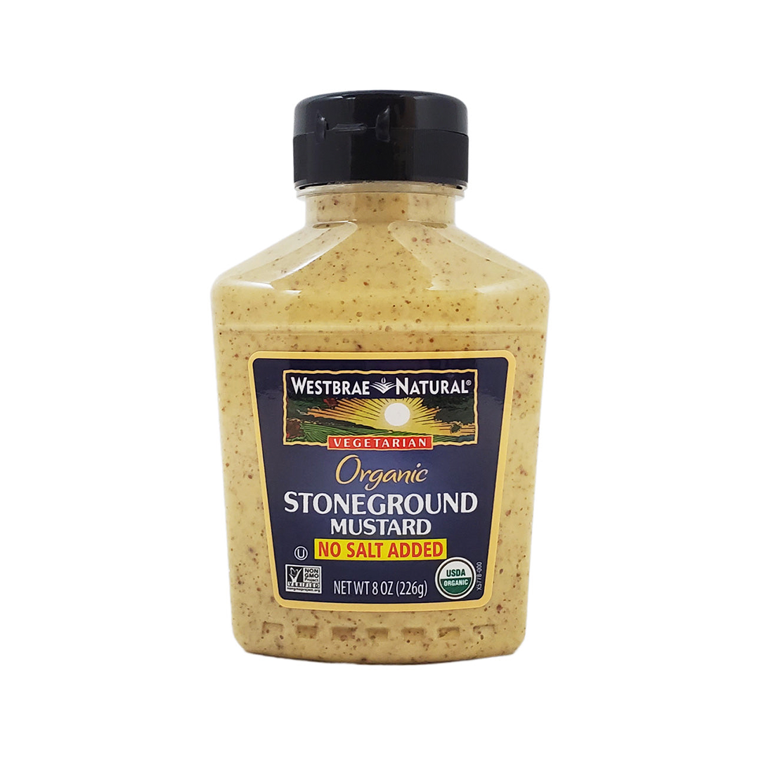 Westbrae Natural Organic Stoneground Mustard No Salt Added 226g