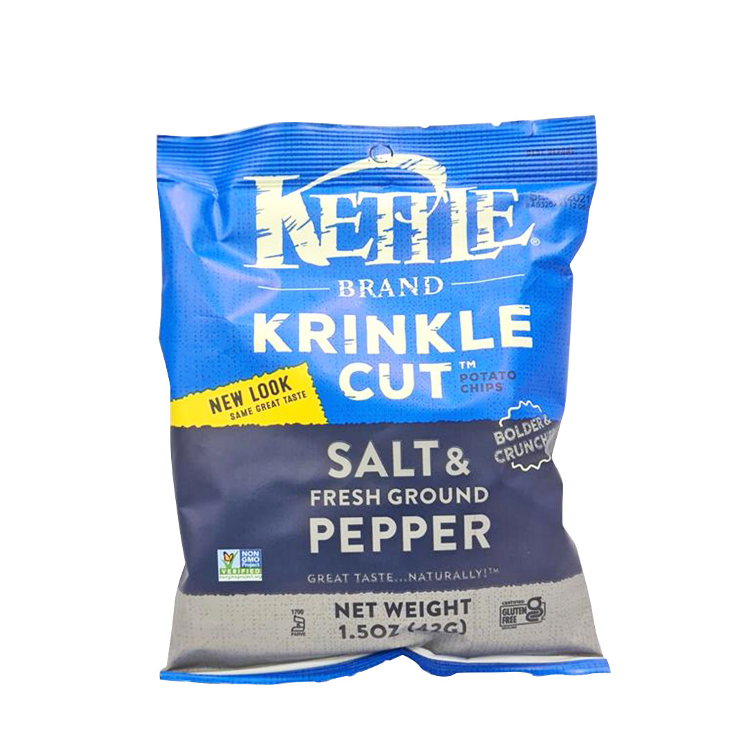 Kettle Salt & Pepper Krinkle Cut Potato Chips 42g