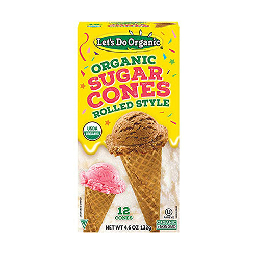 Let's Do Organic Sugar Cones Rolled Style 132g