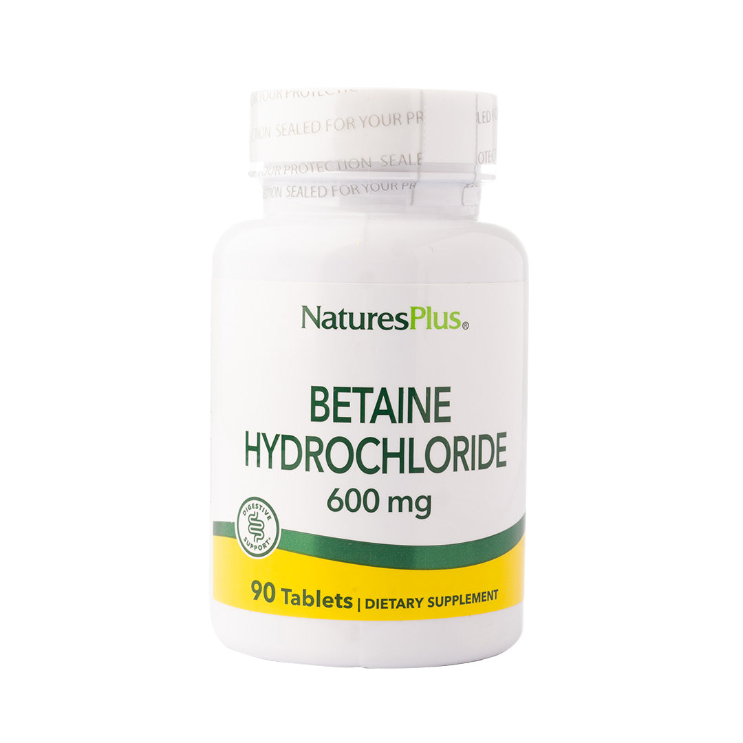 Nature's Plus Betaine Hydrochloride 600mg 90 Tablets