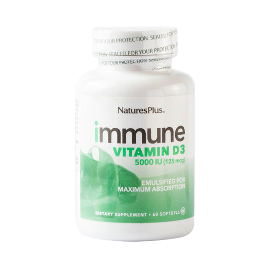 Natures Plus Immune Vitamin D3 5,000IU 60 Softgels