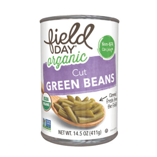 Field Day Organic Cut Green Beans 411g