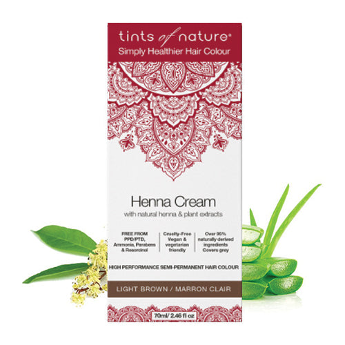 Tints of Nature Henna Cream Light Brown Semi-Permanent Hair Color 70ml