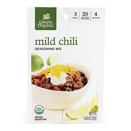 Simply Organic Mild Chili Seasoning Mix 15g