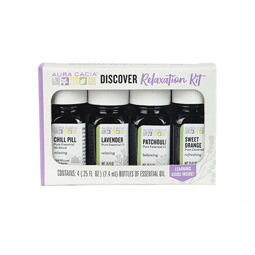 Aura Cacia Discover Relaxation Kit 4bottles