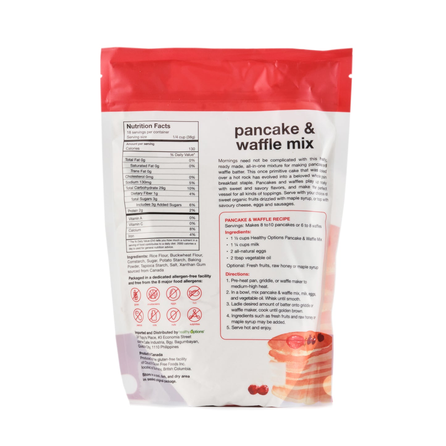 Healthy Options Pancake and Waffle Mix 680g