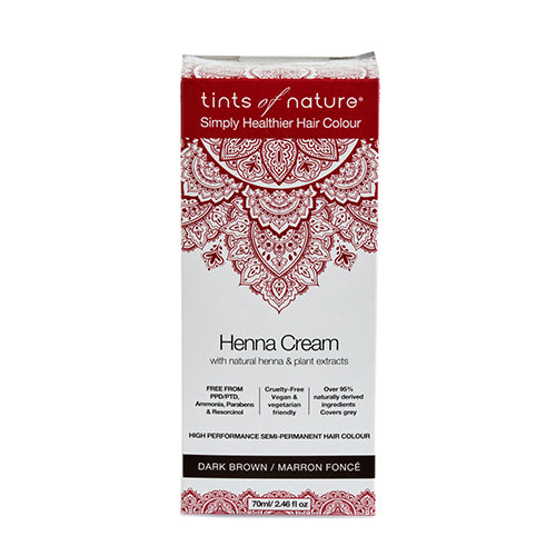 Tints of Nature Henna Cream Dark Brown Semi-Permanent Hair Color 70ml