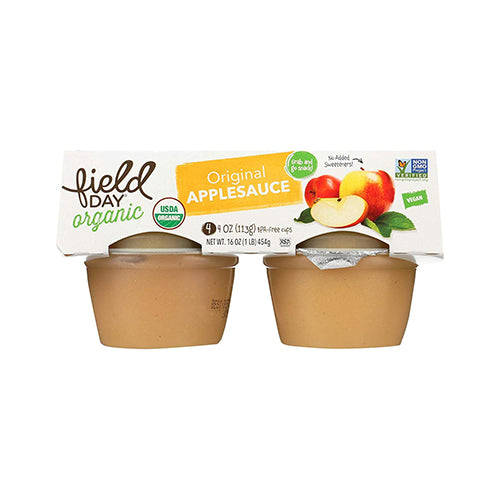 Field Day Organic Original Applesauce 4-Pack Cups 454g