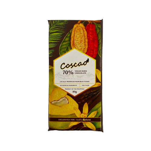 Coscao Vegan Dark Chocolate 70% Cocoa 80grams