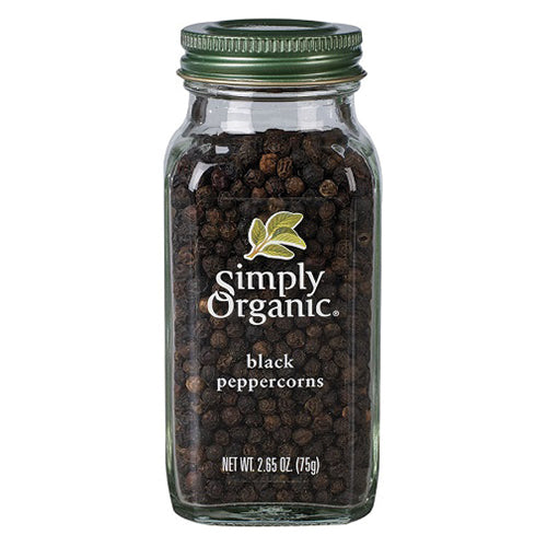 Simply Organic Black Peppercorns 75g – Healthy Options