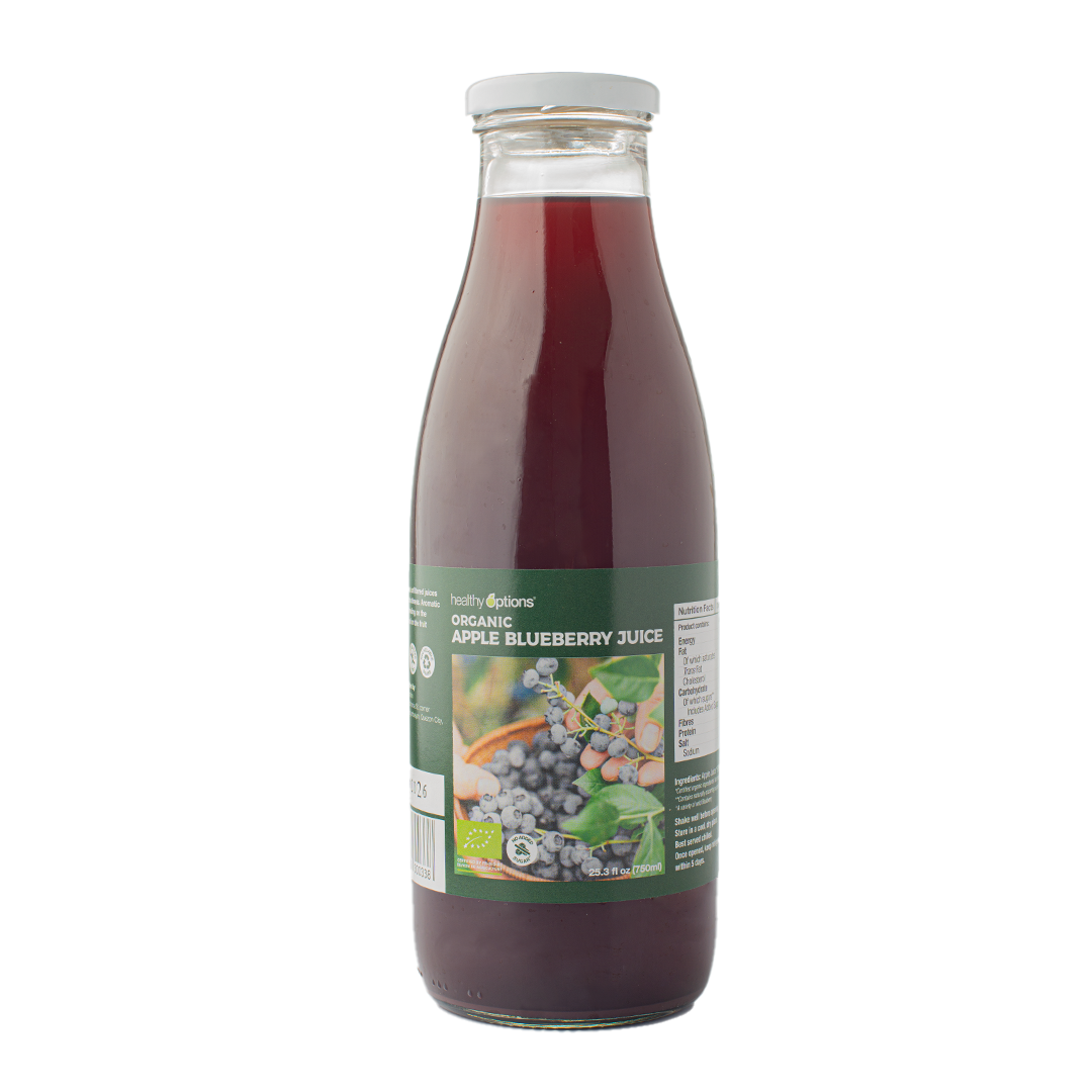 Healthy Options Organic Apple Blueberry Juice 750ml
