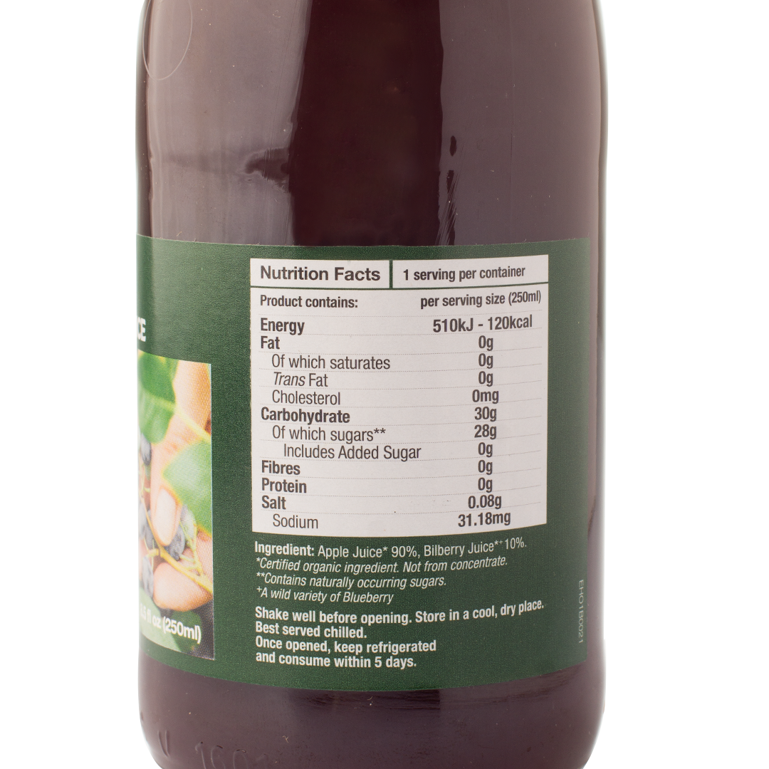 Healthy Options Organic Apple Blueberry Juice 250ml
