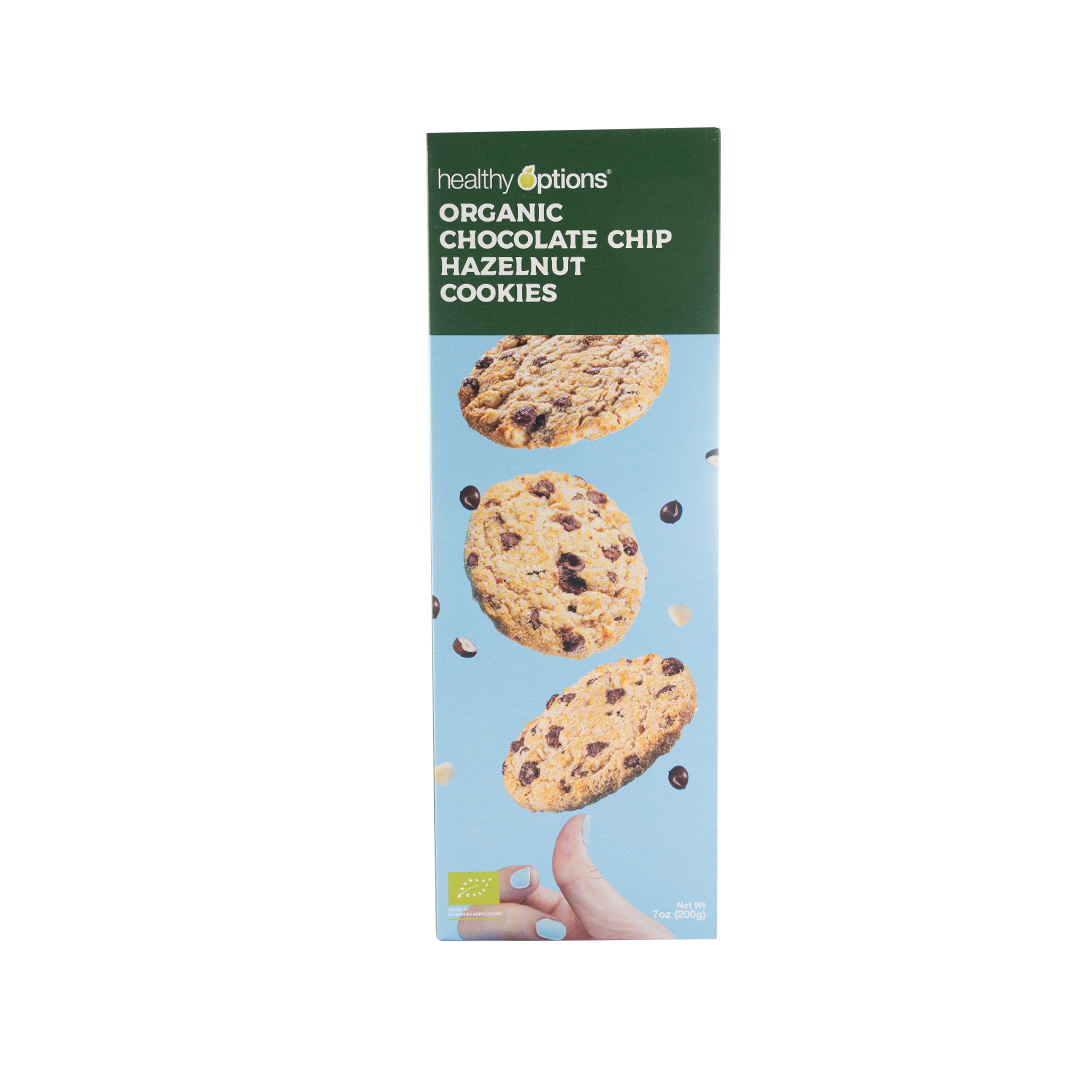 Healthy Options Organic Chocolate Chip Hazelnut  Cookies 200g