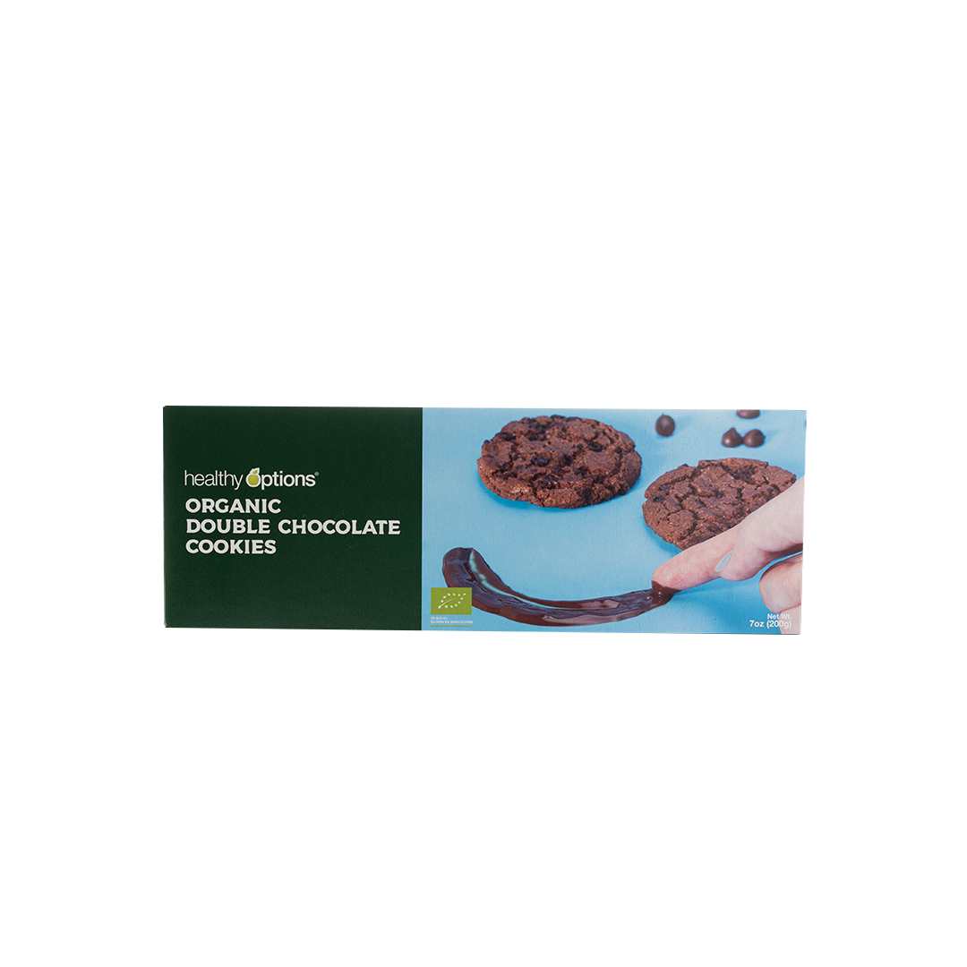 Healthy Options Organic Double Chocolate Cookies 200g