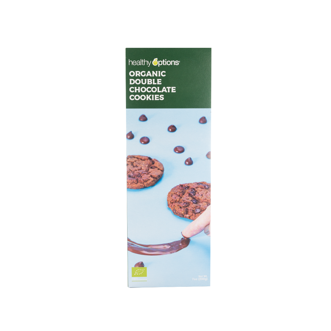 Healthy Options Organic Double Chocolate Cookies 200g