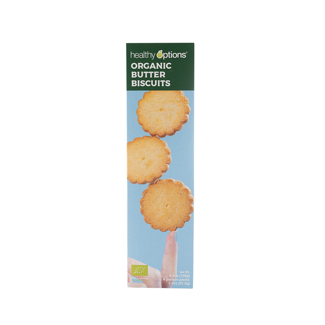 Healthy Options Organic Butter Biscuits 125g