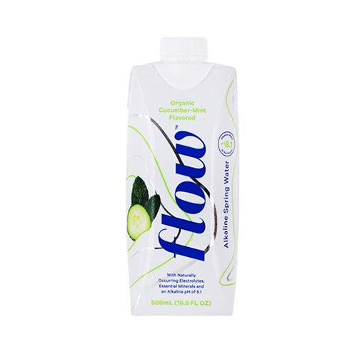 Flow Alkaline Spring Water Organic Cucumber-Mint Flavored 500ml