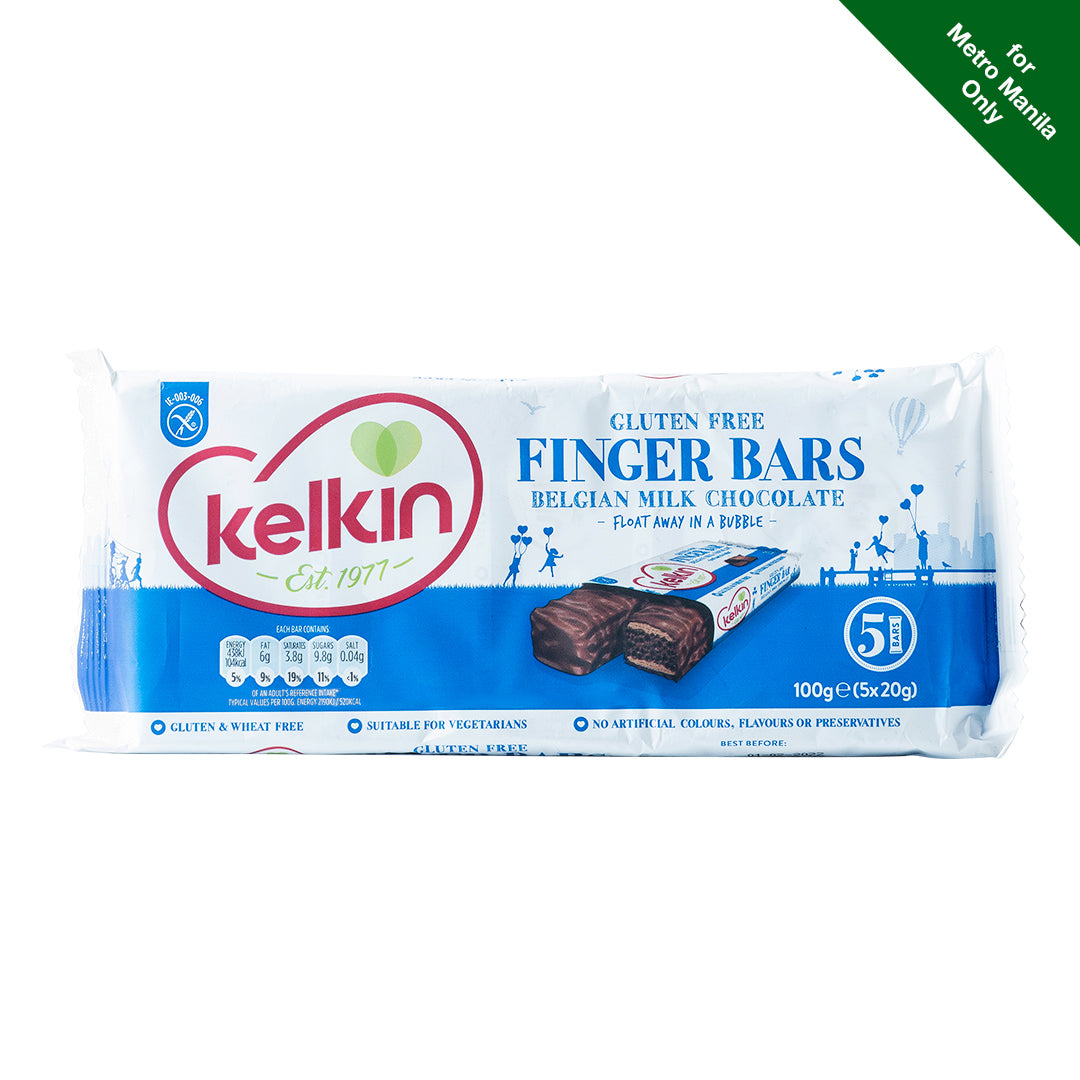 Kelkin Gluten free Finger Bars Belgian Milk Chocolate 100g