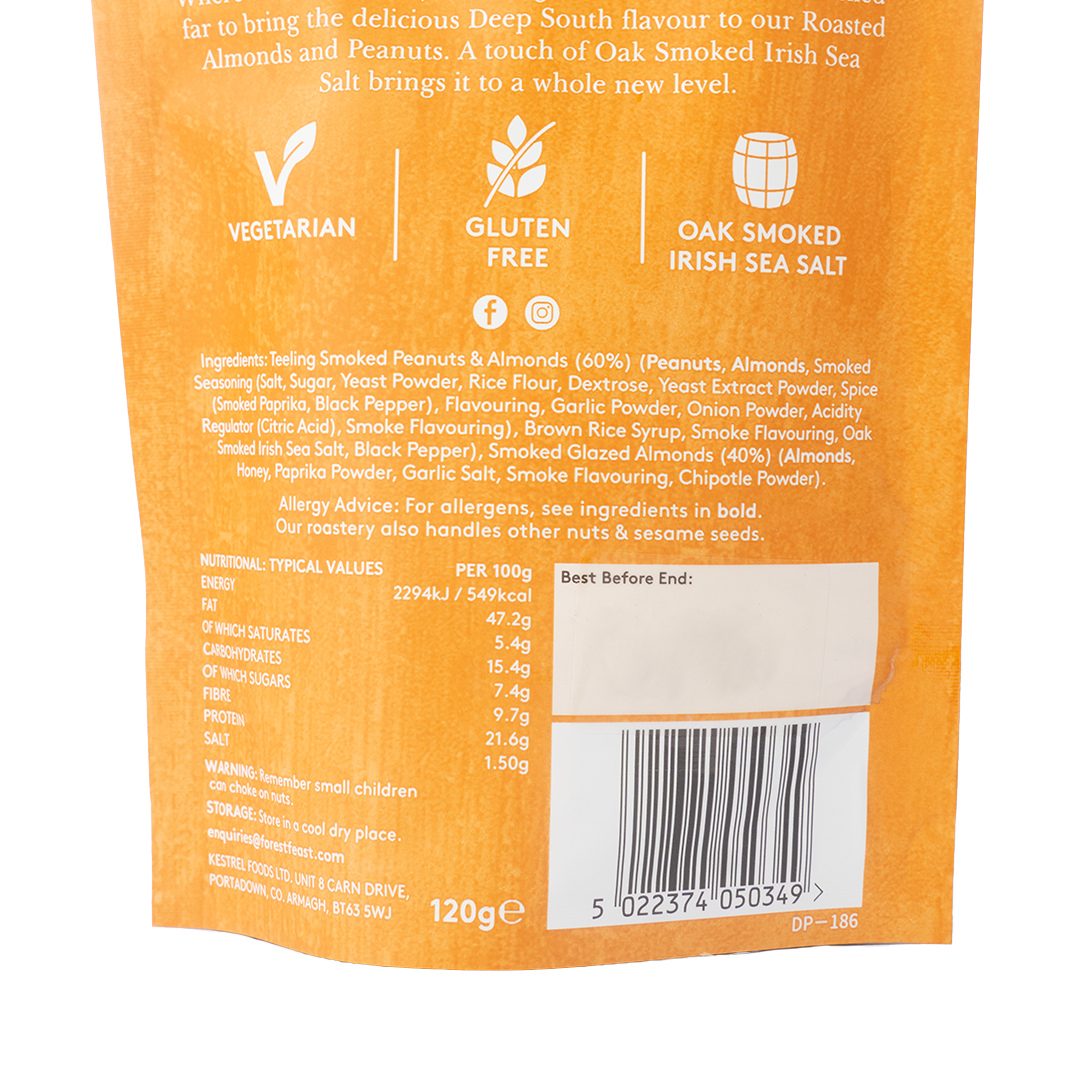 Forest Feast Gluten-Free Smoked Almonds & Peanuts 120g