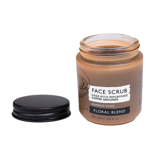 Upcircle Face Scrub Coffee Grounds Floral Blend for Sensitive Skin 100ml