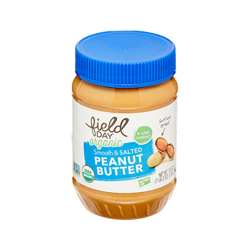 Field Day Organic Smooth & Salted Peanut Butter 510g