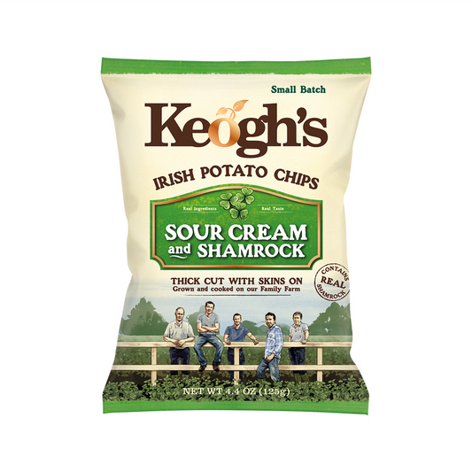 Keogh's Potato Crisps Shamrock and Sour Cream 125g