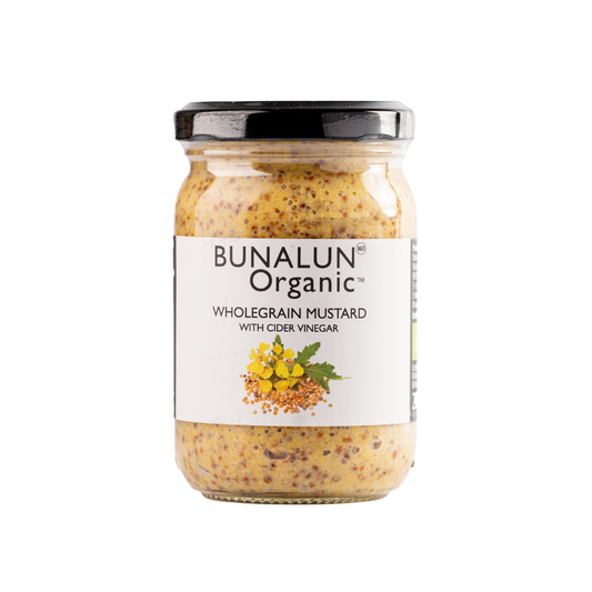 Bunalun Organic Whole Grain Mustard Cider Vinegar 200g