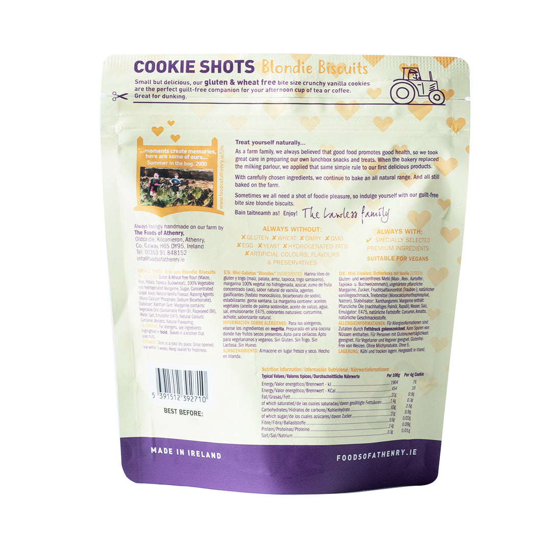 The Foods of Athenry Cookie Shots Blondie Biscuits 120g