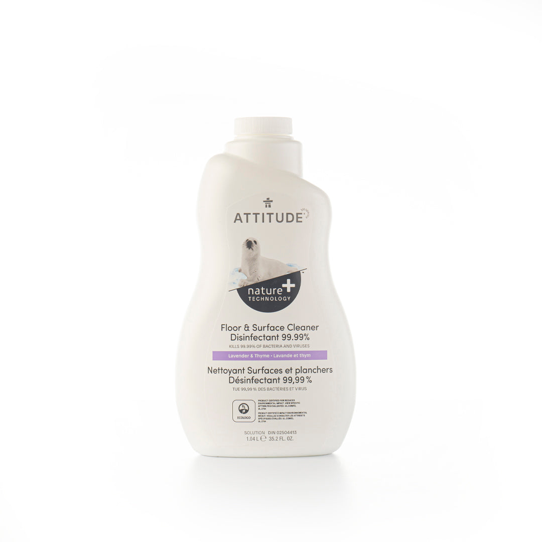 Attitude Floor & Surface Cleaner Disinfectant 99.99% Lavender and Thyme 1.04 liters