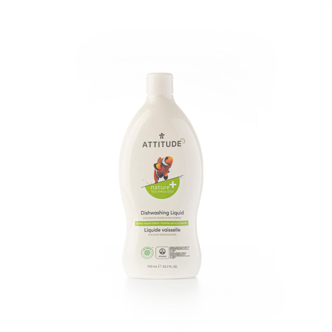 Attitude Dishwashing Liquid Green Apple & Basil 700ml