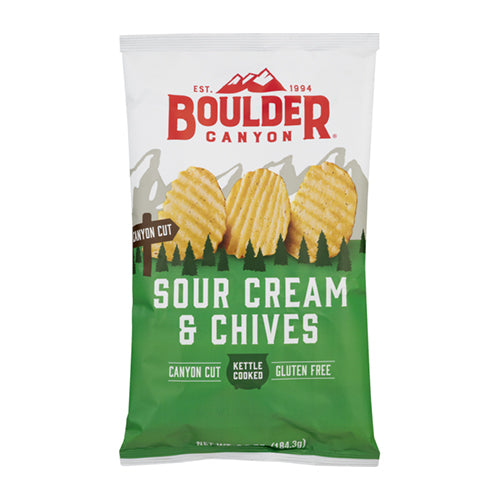 Boulder Canyon Kettle Cooked Canyon Cut Sour Cream & Chives Potato Chips 184.6g