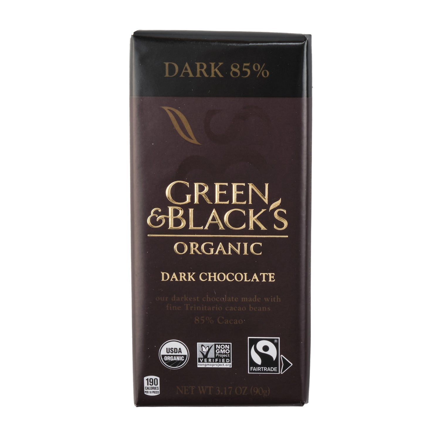 Green & Black's Organic Dark Chocolate 85% Cacao 90g – Healthy Options