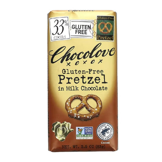 Chocolove Pretzel in Milk Chocolate Bar 33% Cocoa 83g
