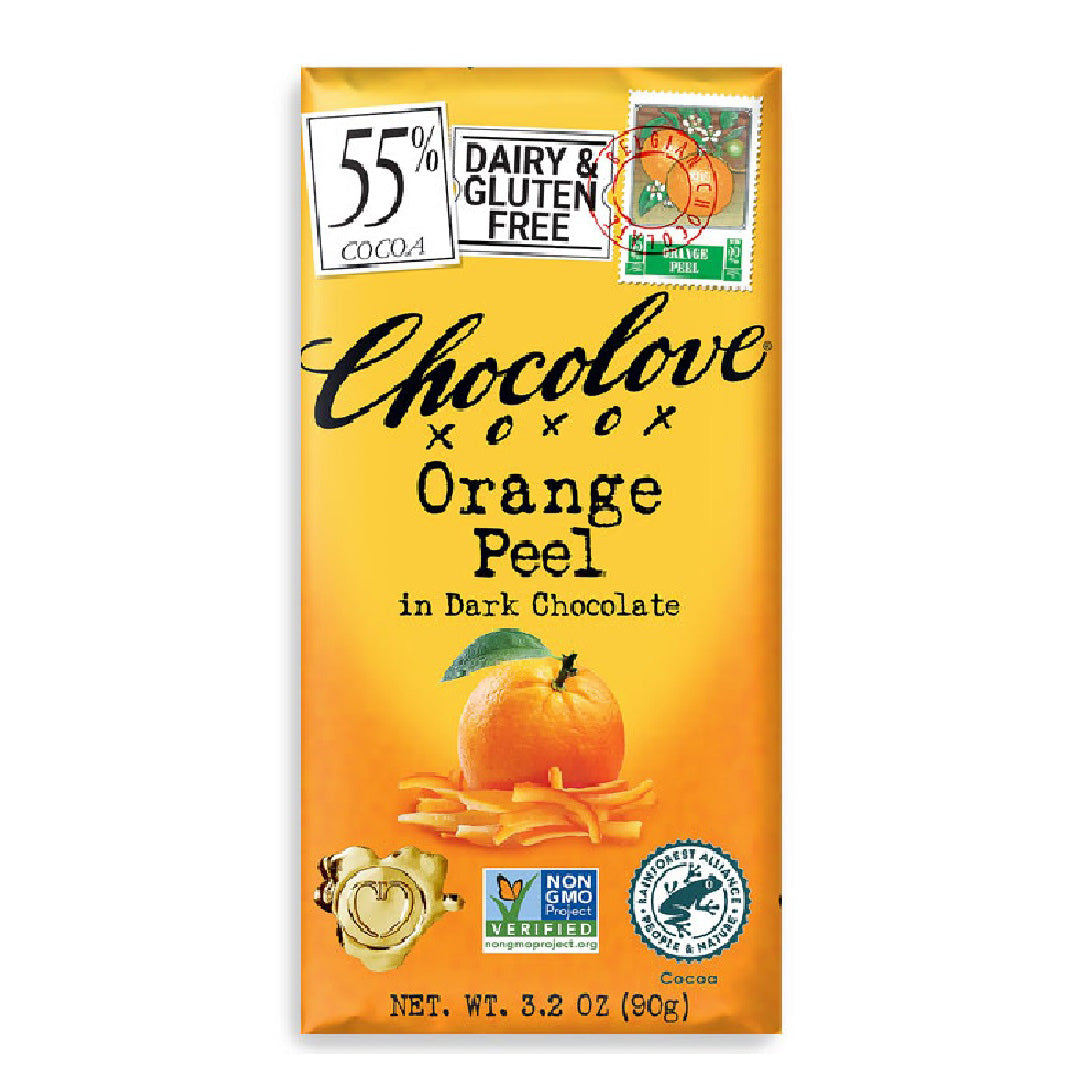 Chocolove Orange Peel in Dark Chocolate Bar 55% 90g