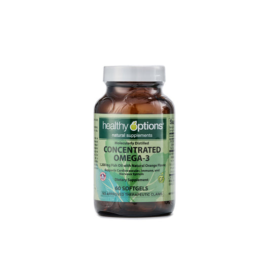 Healthy Options Concentrated Omega 3 1,200mg 60 Softgels