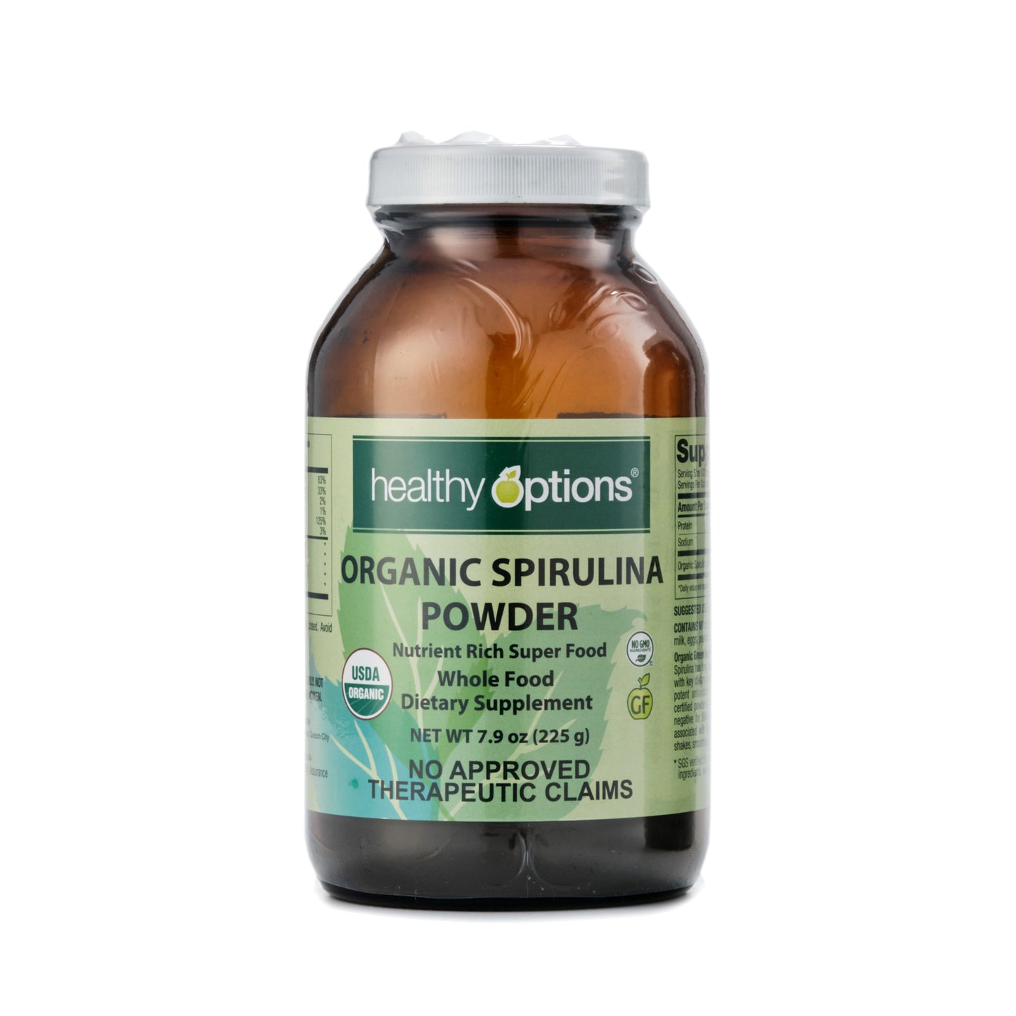 Healthy Options Organic Spirulina Powder 225 Grams