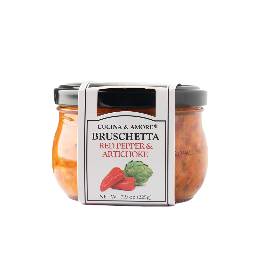 Cucina And Amore Red Pepper And Artichoke Bruschetta 225g Healthy Options 9623