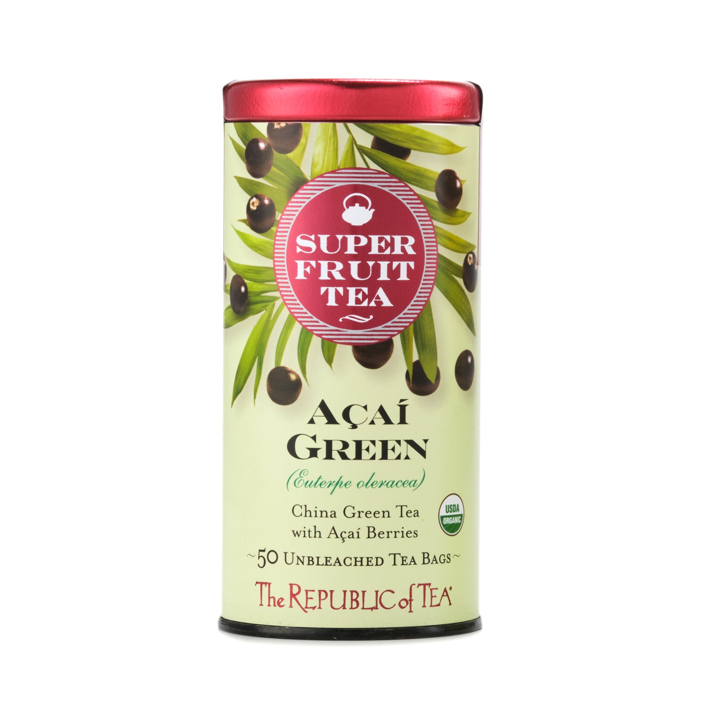Republic Of Tea Superfruit Acai Green Tea 50 Tea bags