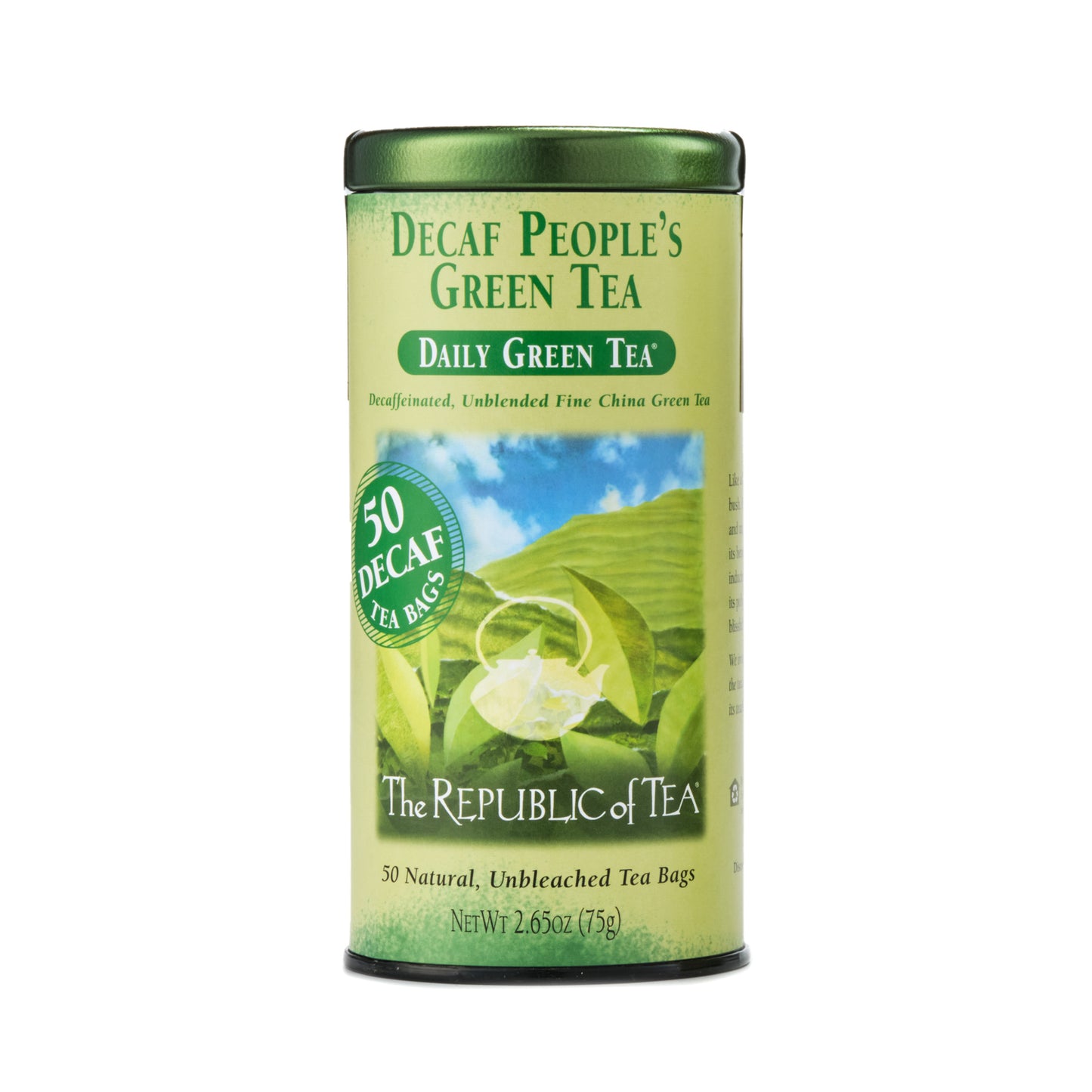 Republic Of Tea Decaf People's Green Tea 50 Tea Bags