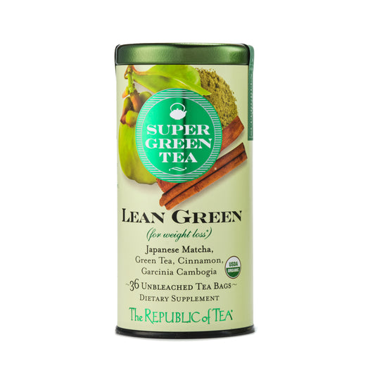 Republic of Tea Organic Super Green Tea Lean Green 36 tea bags