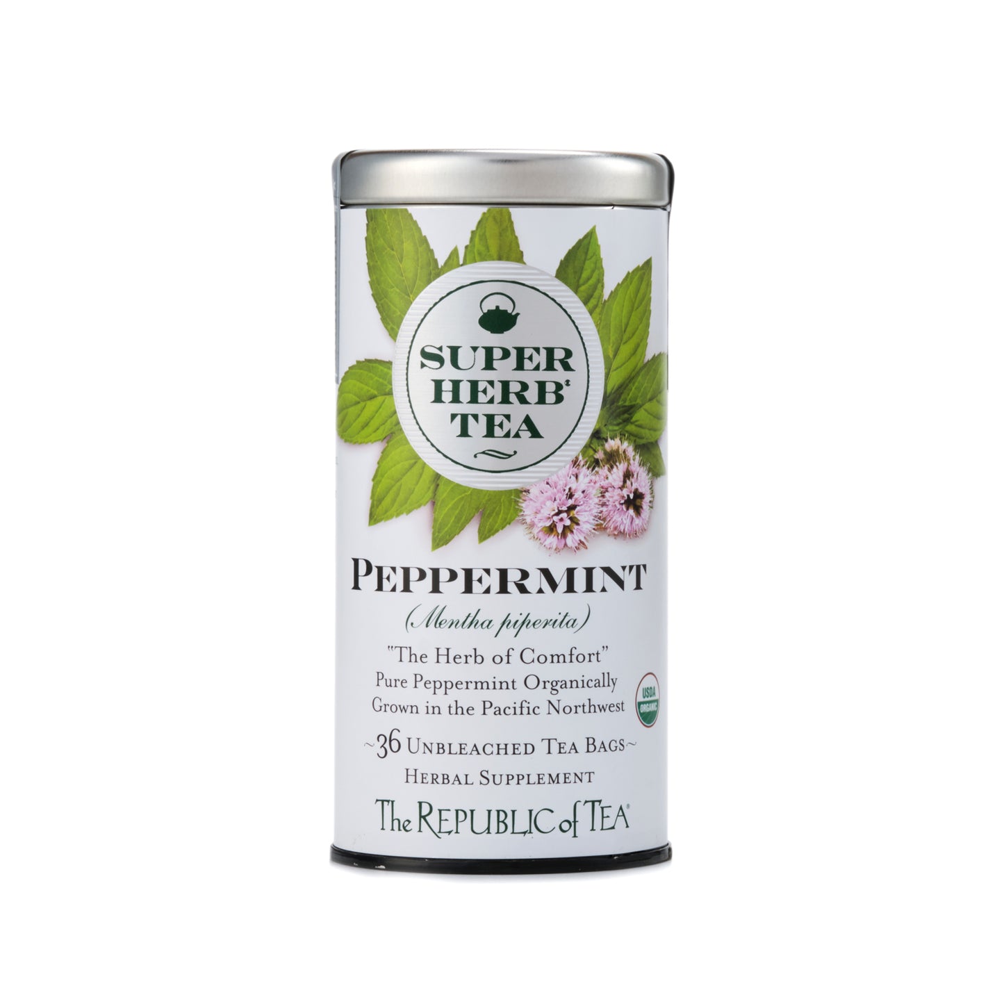 Republic of Tea Organic Peppermint SuperHerb Tea 36 tea bags