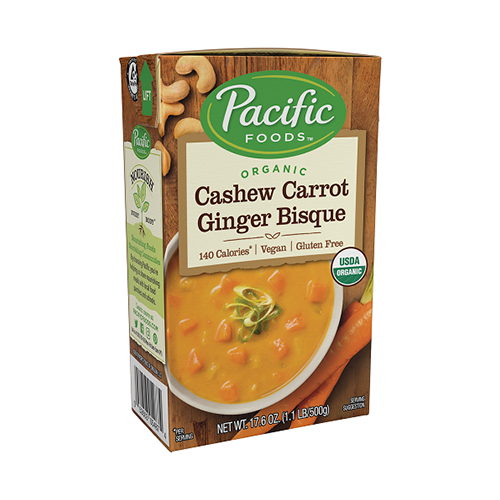 Pacific Organic Cashew Carrot Ginger Bisque 500g