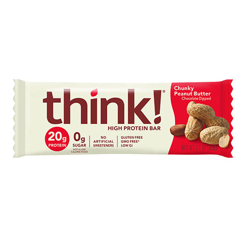 Think! High Protein Bar Chunky Peanut Butter Chocolate Dipped 60g