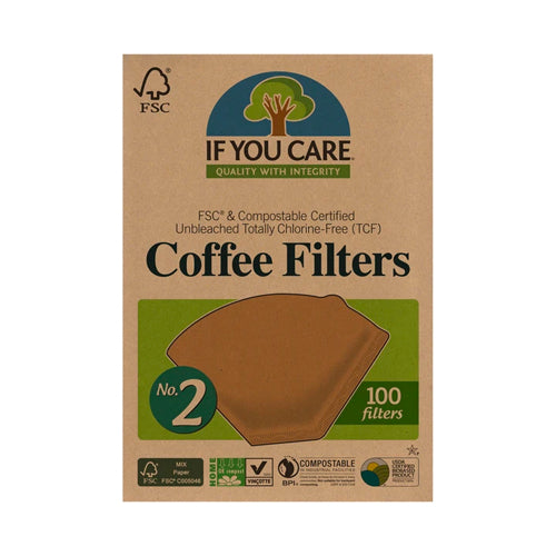 If You Care No. 2 Compostable Unbleached Coffee Filters 100 Pieces
