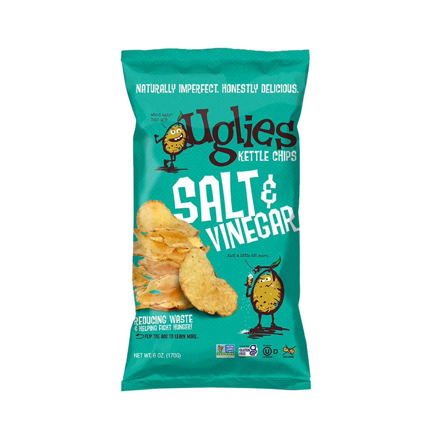 Uglies Salt & Vinegar Kettle Cooked Potato Chips 170g Healthy Options