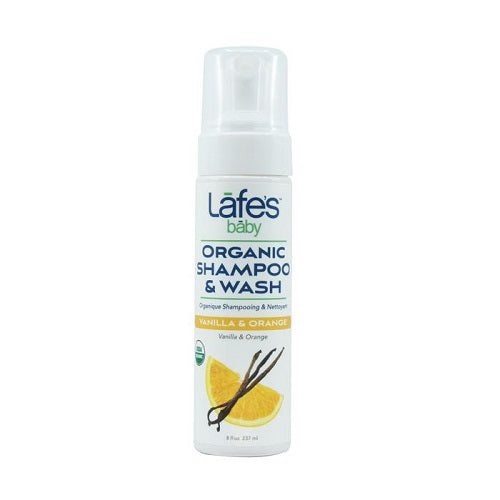 Lafe's Baby Organic Shampoo and Wash Vanilla Orange 237ml