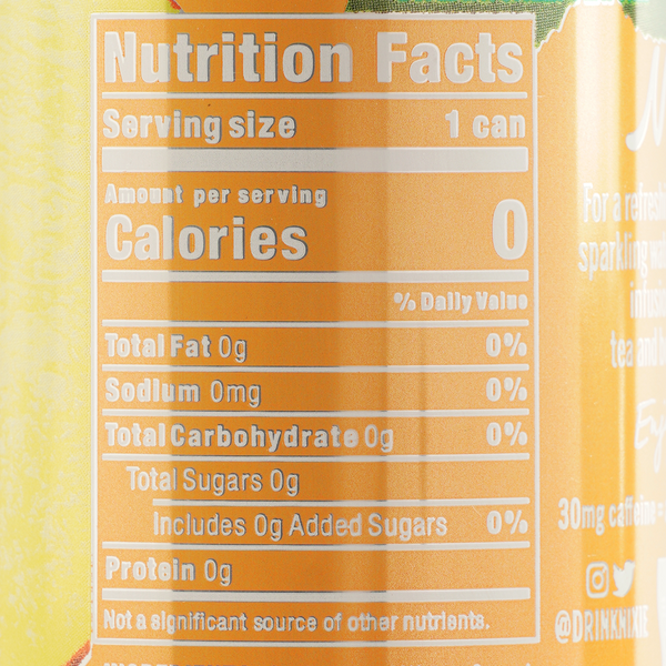 Nixie Sparkling Water Peach Black Tea 355ml Healthy Options