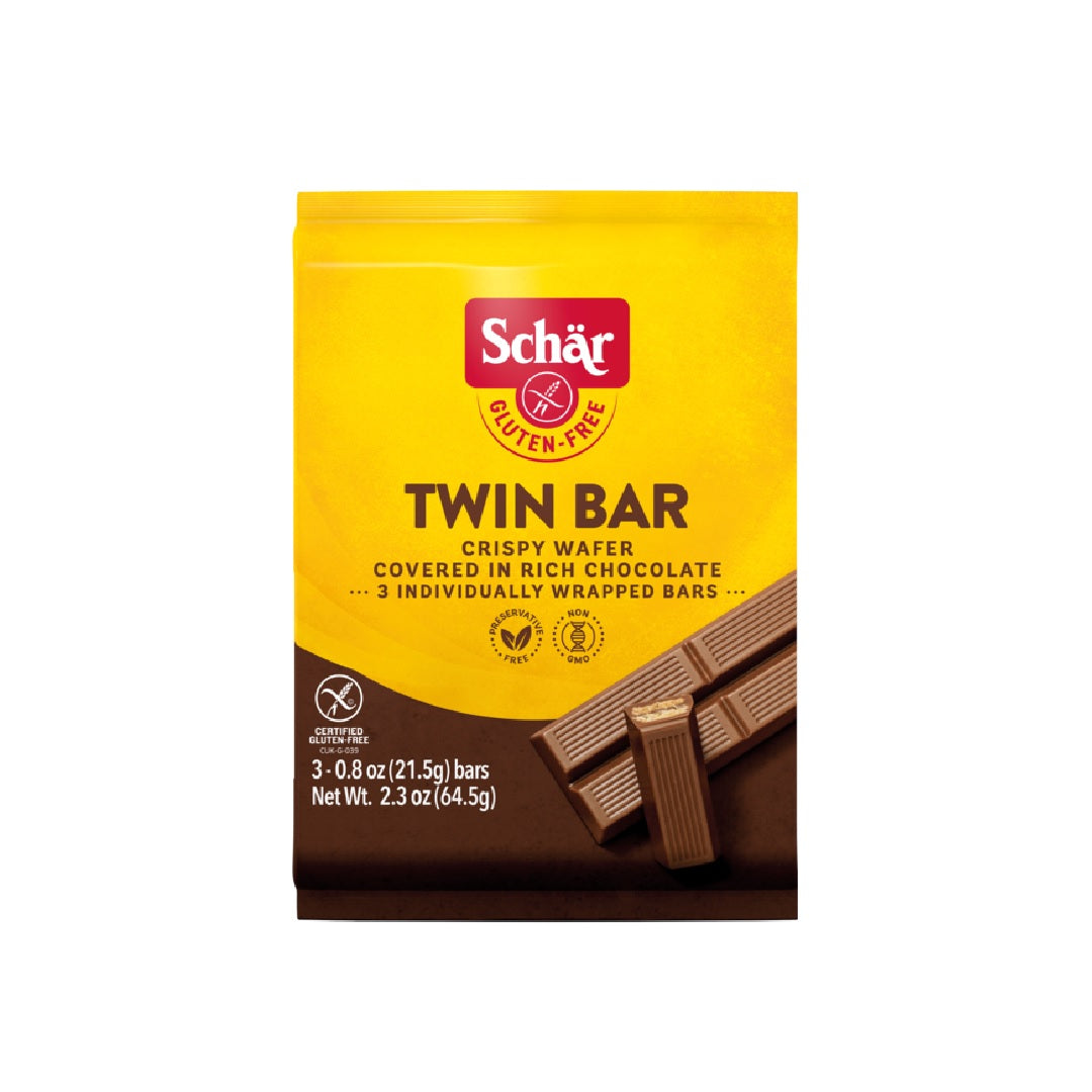 Schar Gluten Free Twin Bar Milk Chocolate 65g