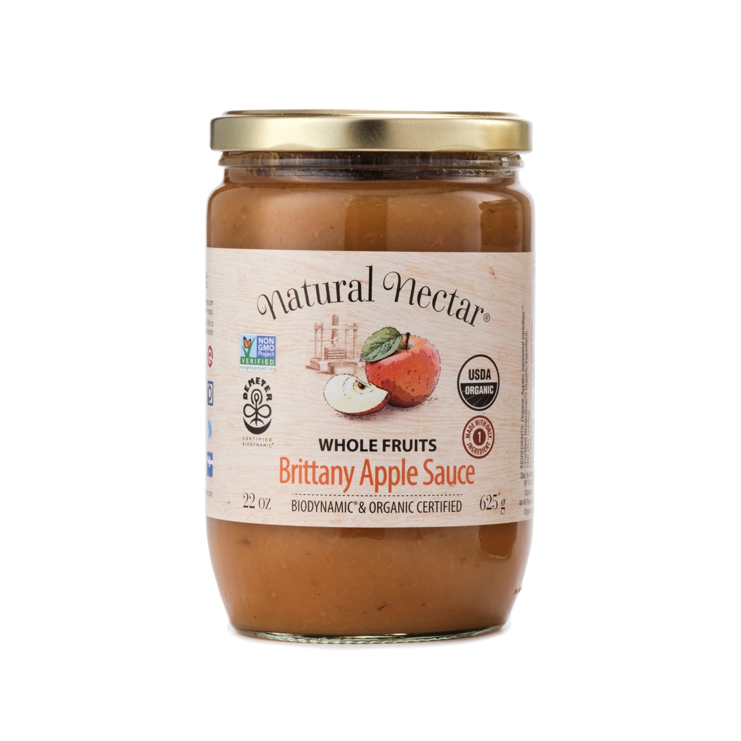 Natural Nectar Brittany Apple Sauce 625g